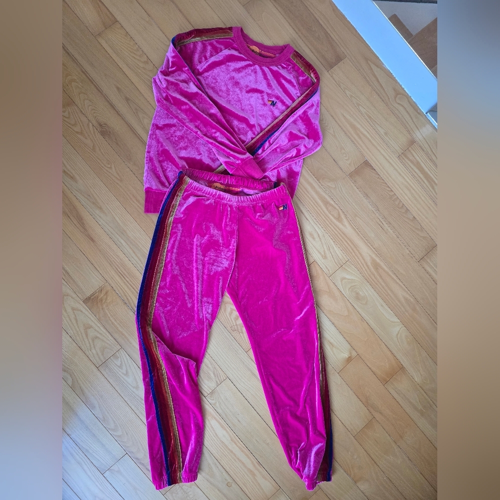 Women's Pink Velour Tracksuit